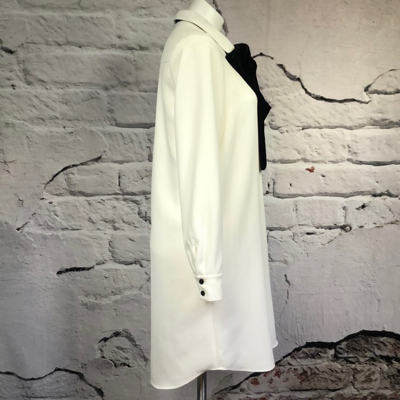 Kate ♠️ Spade Velvet Tie Griffin dress white 10 - Picture 3 of 8